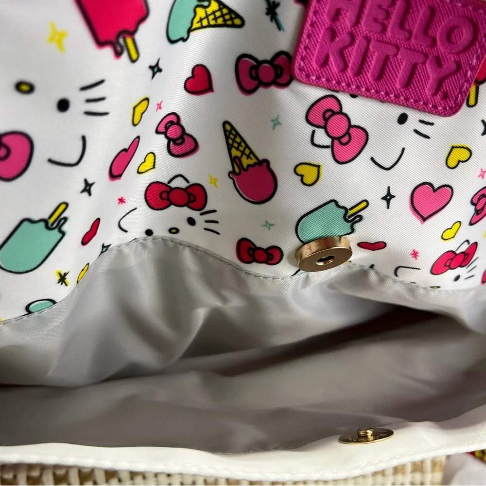 Hello Kitty Clearance Price is Firm! Large White Pink Shoulder Crossbody Bag - Picture 9 of 11